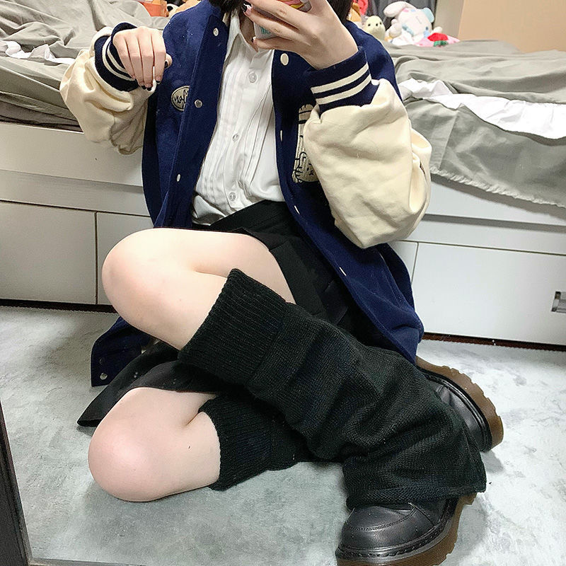 Korean-style trendy long socks, Japanese-style knitted leg warmers, pile socks, soft girls, subculture sock girls, Harajuku slimming socks are in high demand pic 33