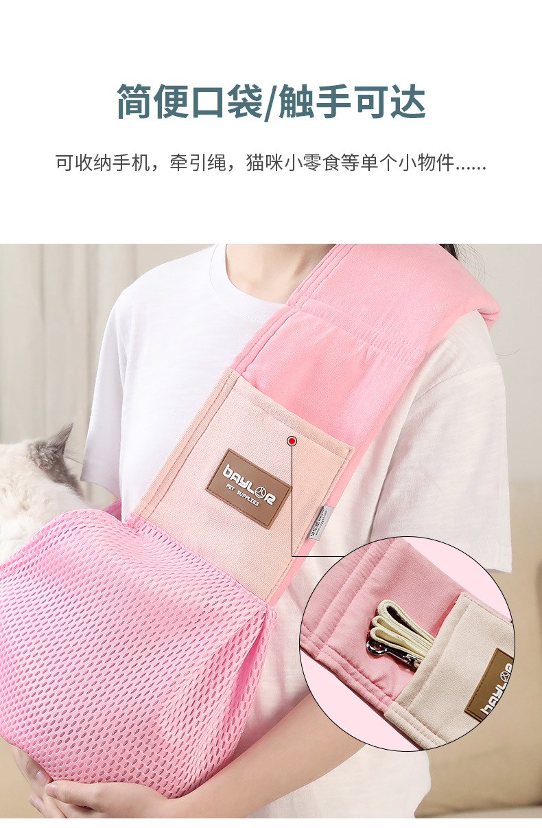 Cat bags, crossbody bags for going out, cat backpacks, pet bags, single-shoulder crossbody bags, cat and dog pet supplies manufacturer wholesale pic 5