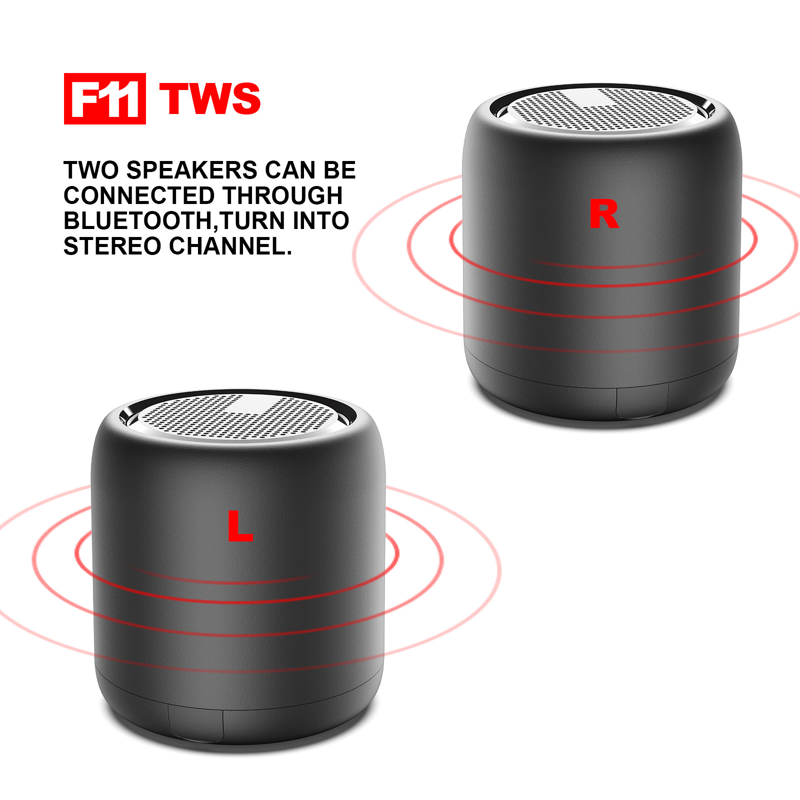 2023 New Model Bluetooth Speaker F11 Mini Wireless TWS couplet subwoofer gift small batch wholesale with marking pic 6