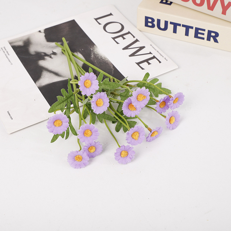 新款11头仿真小雏菊ins网红小清新雏菊仿真花假花 家居桌面装饰仿详情7