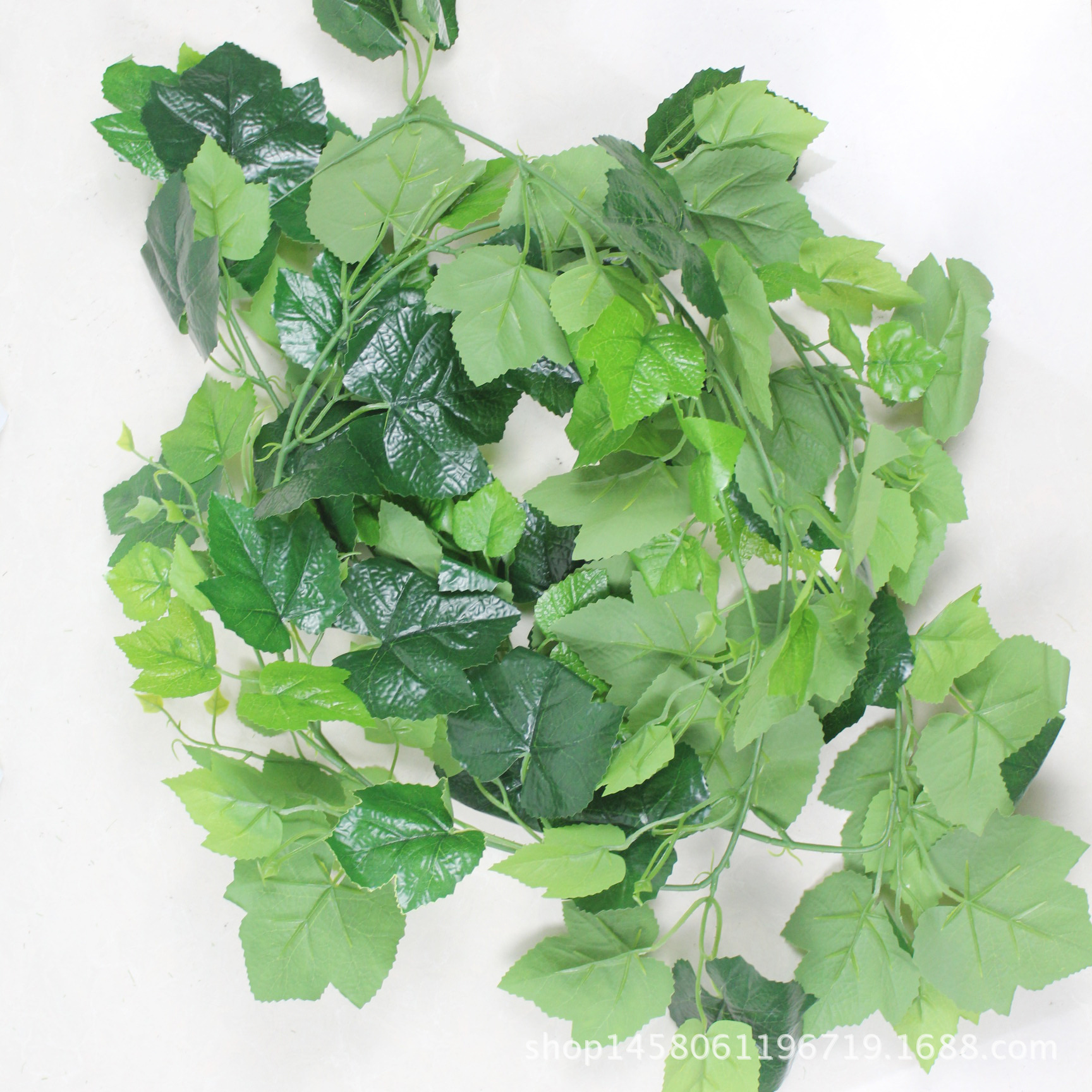Simulated rubber, green ivy leaves, simulated vine, artificial leaves wholesale, artificial flowers for ceiling decoration, green vine, simulated climbing ivy pic 11
