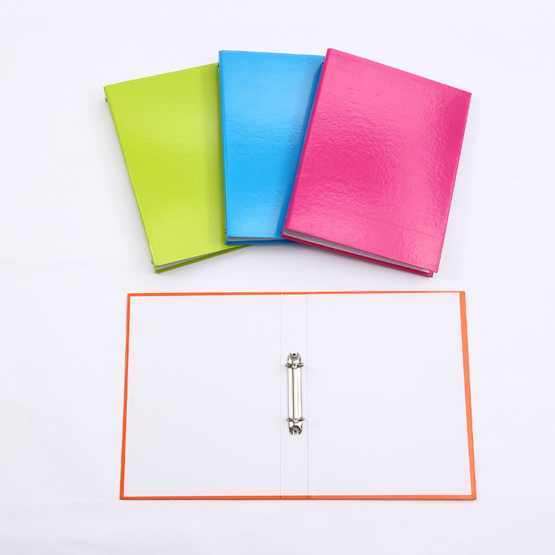 Solid-color single-hole loose-leaf binders, booklets, punched loose-leaf binders, simple storage folders, office supplies pic 5