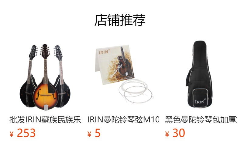 正品IRIN电声曼陀铃西洋藏族乐器曼陀林电箱曼德琳EQ曼德林八弦琴详情2