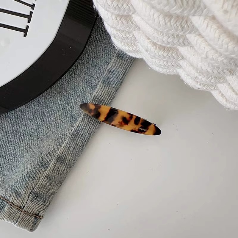 韩国醋酸一字发夹高级感简约复古前额刘海夹碎发卡头饰侧边鸭嘴夹详情10