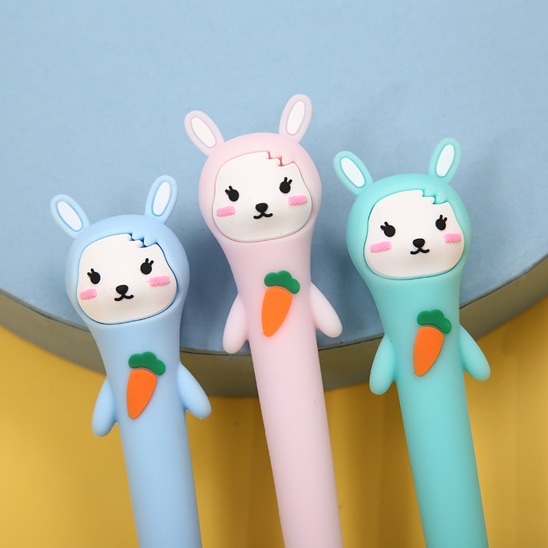 Korean version Zongfan silicone gel pen Rabbit Radish soft Silicone cartoon three-dimensional gel pen manufacturer customization pic 7