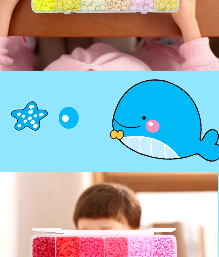 软陶片串珠单色6mm  粘土切片珠首饰珠宝制作DIY手链项链饰品套盒详情8