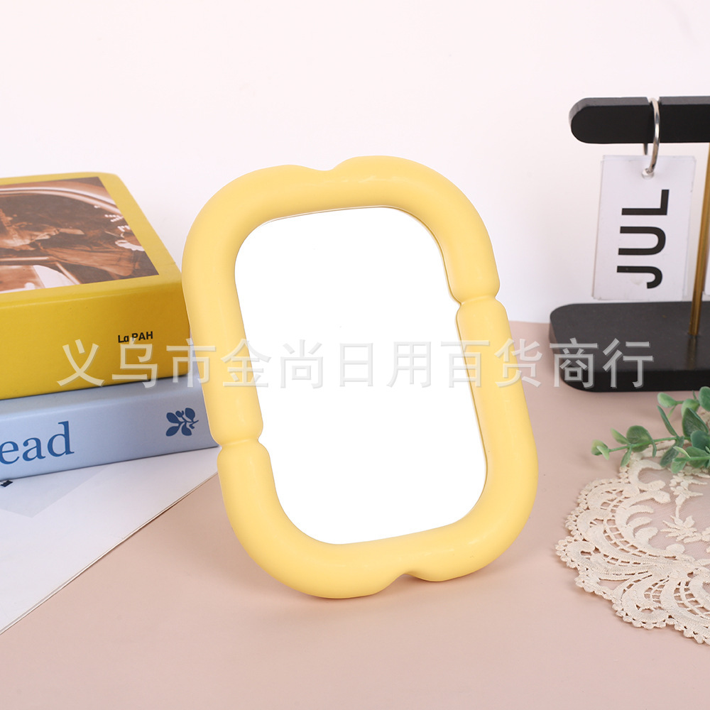 ins可壁挂创意不规则化妆镜家用桌面台式梳妆镜学生宿舍便携镜子详情1