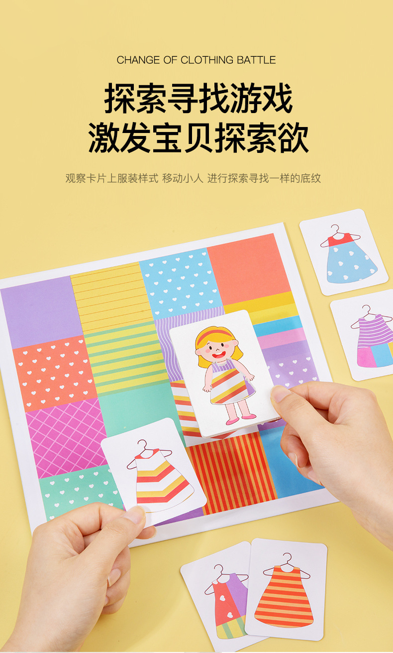 儿童换装双人互动游戏宝宝早教亲子互动思维逻辑训练桌游益智玩具详情4