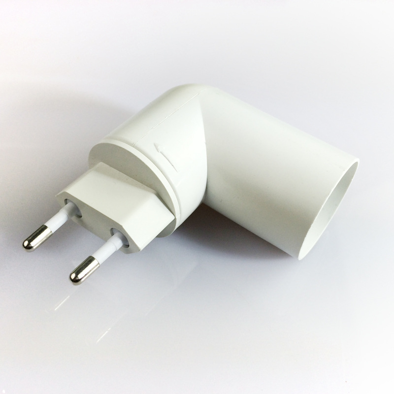 E27 with switch, European standard adapter, E27 lamp holder can rotate 360 degrees, PP-E27 night light lamp holder pic 1