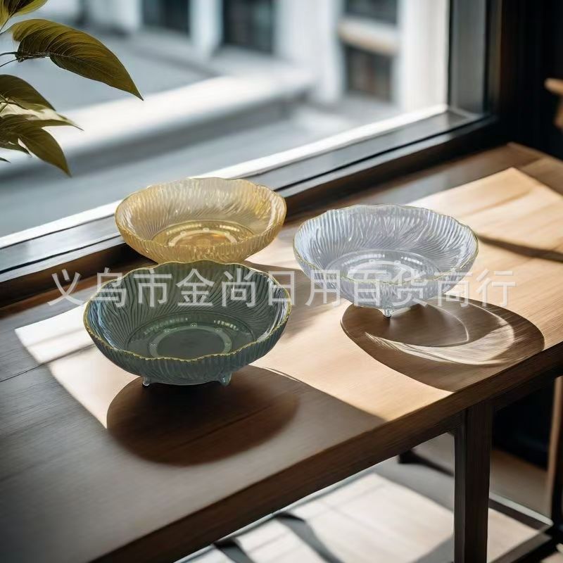 Household sugar, living room dining table, fruit plate, tea plate, tray, internet-famous light luxury fruit plate, plastic snacks, melon seed plastic plate pic 2