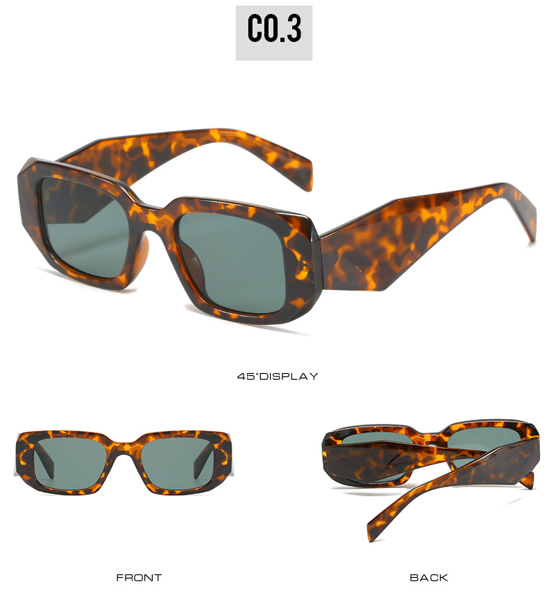 2021 new square-framed sunglasses, European and American personalized plastic-trimmed square glasses, personalized wide-leg sunglasses for women pic 9