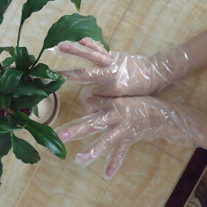 Wholesale food-grade disposable gloves, thickened disposable film gloves, plastic gloves for catering, beauty and takeout pic 5