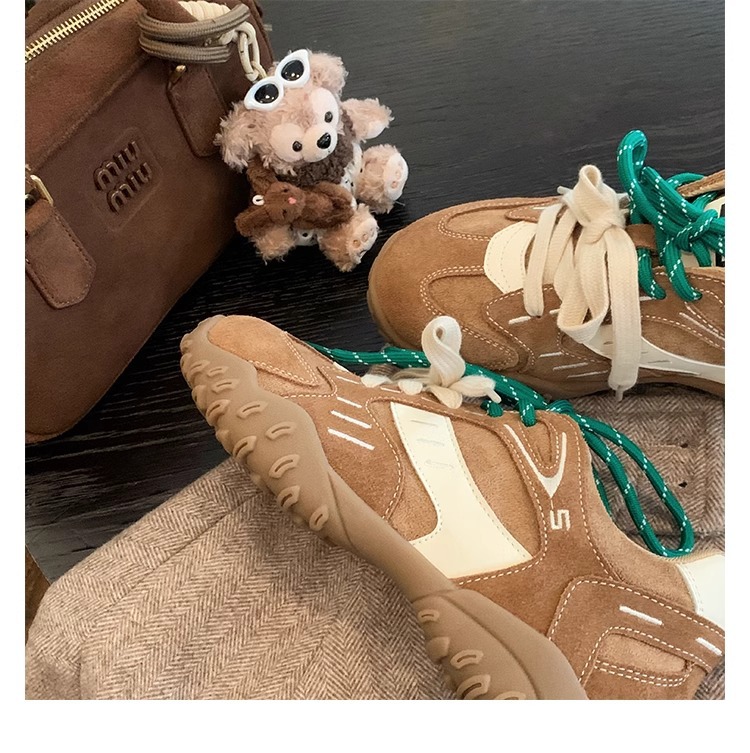 The thick-soled insole height-increasing Forrest Gump shoes of the same style as Grape Mom are the new sporty and casual leather training shoes for women in the autumn and winter of 2024 pic 45