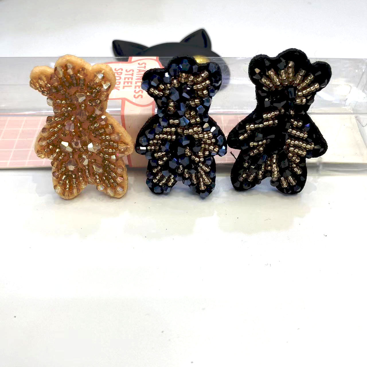 Versión coreana hecho a mano cristal ositos accesorios accesorios para el pelo tocados accesorios de dibujos animados zapatos y sombreros accesorios de ropa accesorios accesorios fábrica lote recto pic 14