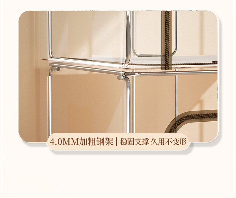 新品千鸟格收纳箱布艺衣物收纳牛津布收纳箱批发衣柜收纳百纳箱子详情20