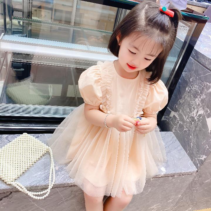 2022新款秋装女童连衣裙洋气短袖裙子纱裙女宝宝连衣裙秋详情10