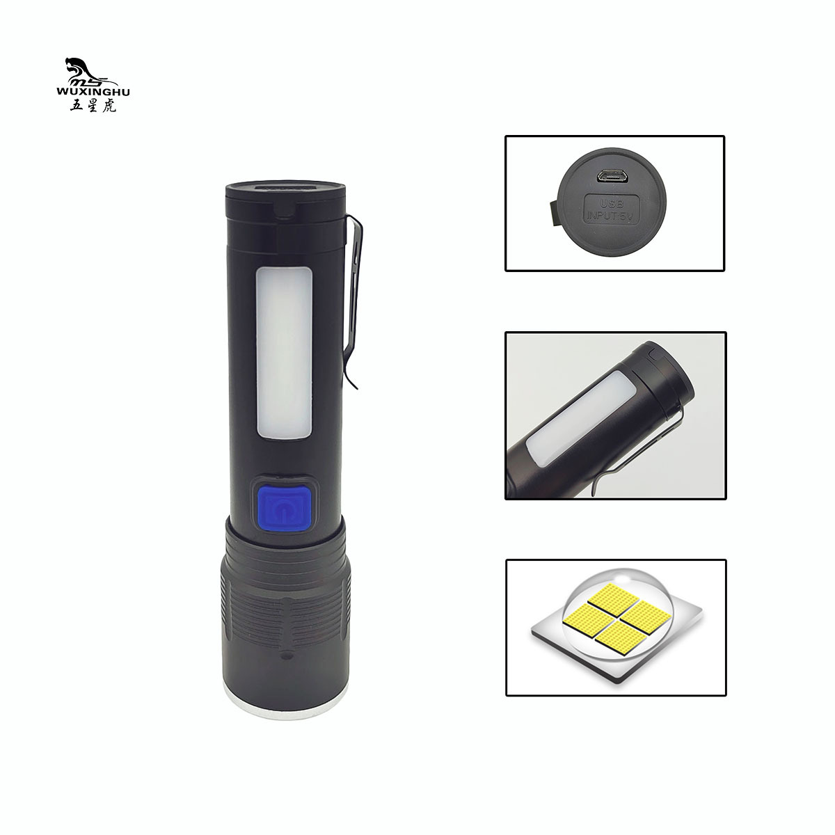 The popular P70 high-intensity flashlight, long-range multi-functional charging and zoom mini flashlight, is a home and outdoor work light pic 2