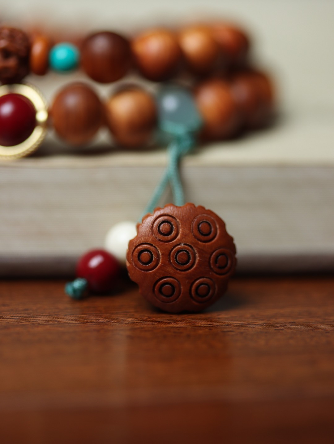 双圈陈化太行崖柏莲花文玩手串佛珠玛瑙黄杨手链男木diy蓬配女士详情8