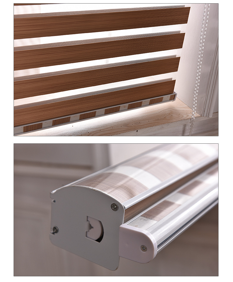Ready-made light-blocking soft gauze curtains, non-perforated Venetian blinds, light-blocking and waterproof engineering curtains, restaurant roller blinds pic 13