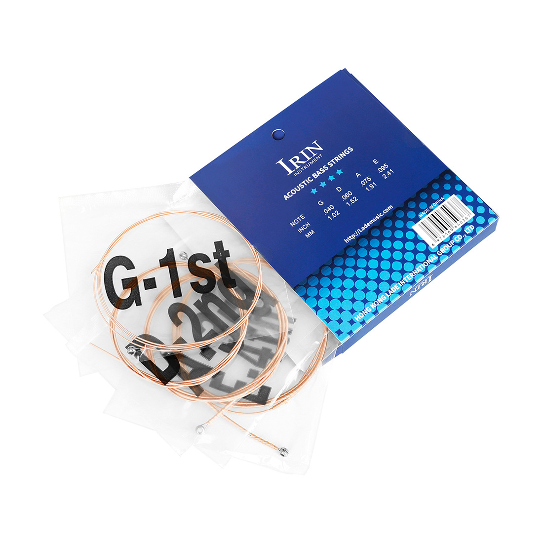 IRIN wooden Bass strings, 4-string coated carbon steel red copper strings, individual packaging, set strings, bass strings, wholesale pic 11