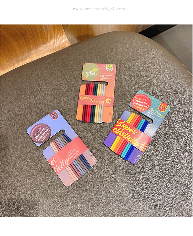 The new Korean version high-elasticity hair band with a basic solid color in the ins style is a popular and simple daily hair band pic 8