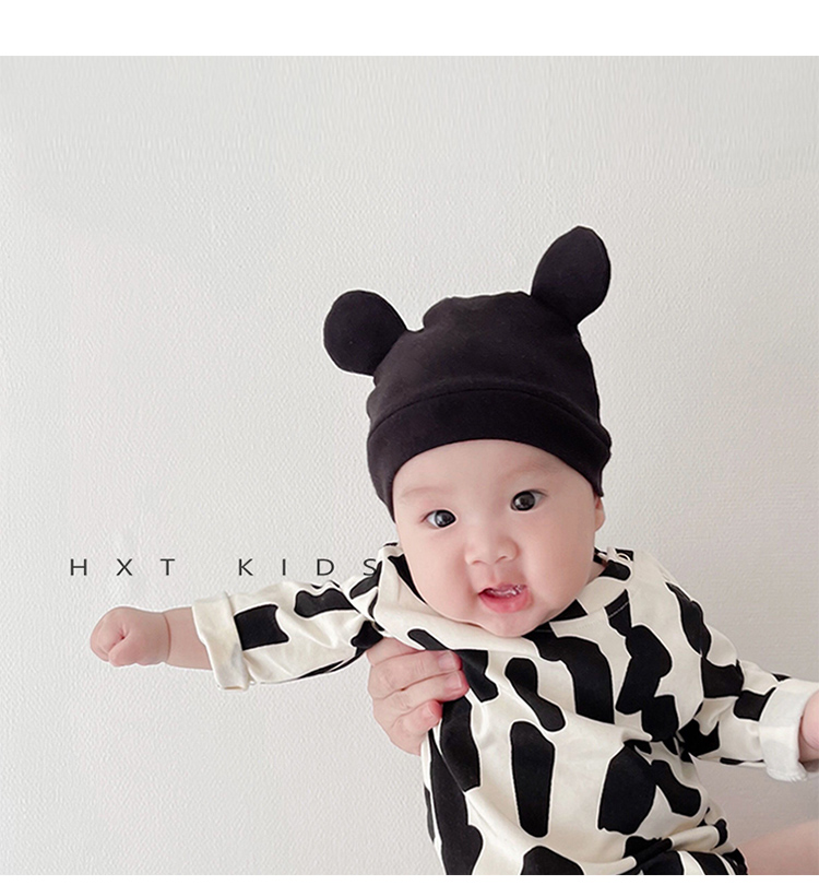 Sombrero de bebé estilo de otoño ins coreano recién nacido bebé súper moe puede cuidar halomen otoño e invierno oso manga gorro marea pic 3