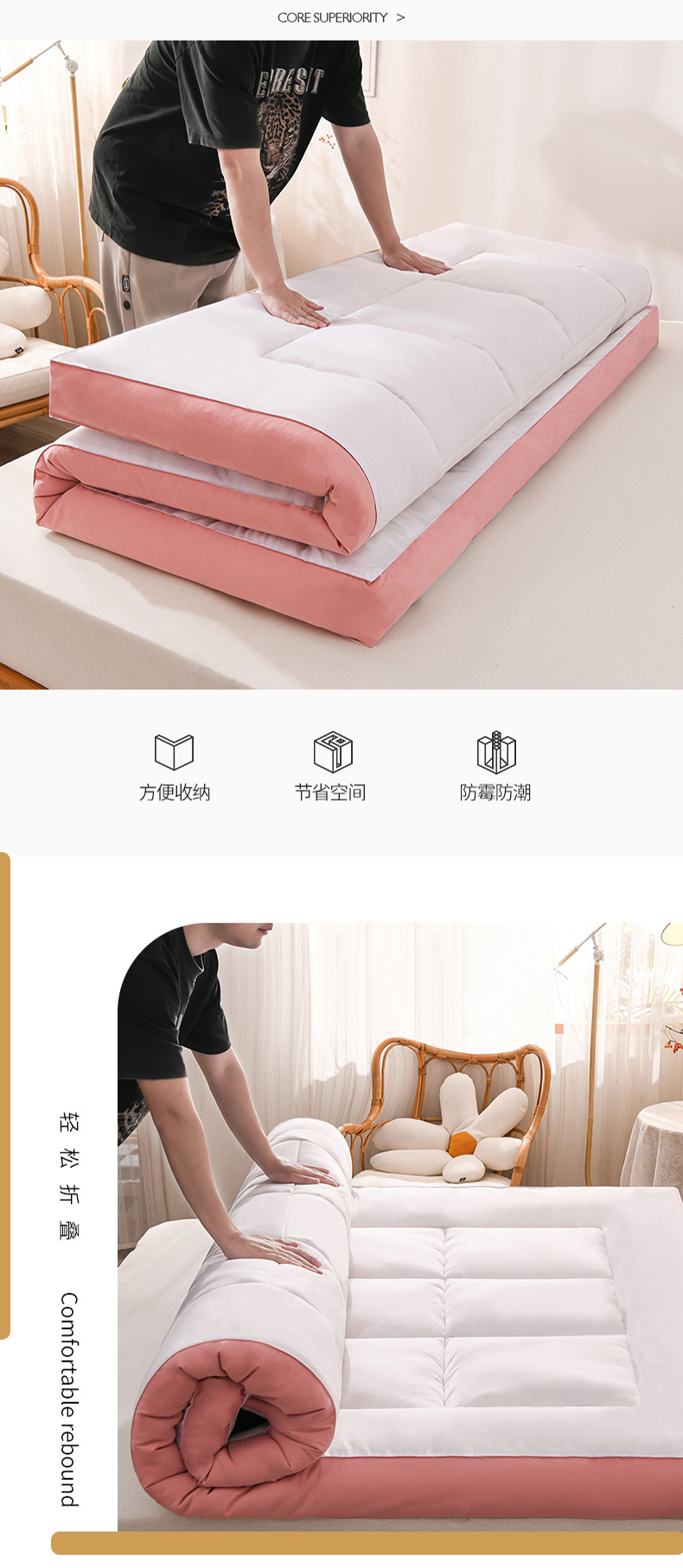 床垫软垫家用学生宿舍床褥子单人双人榻榻米加厚夏季垫被租房专用详情15