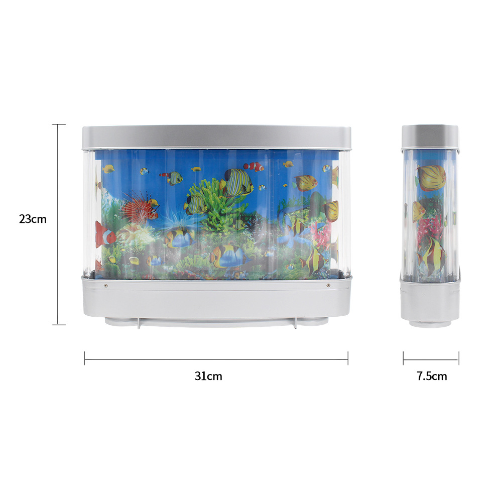 LED fish tank light, landscape light, living room decorative items, imitation aquarium landscape, underwater world with switch, seven-color light pic 1