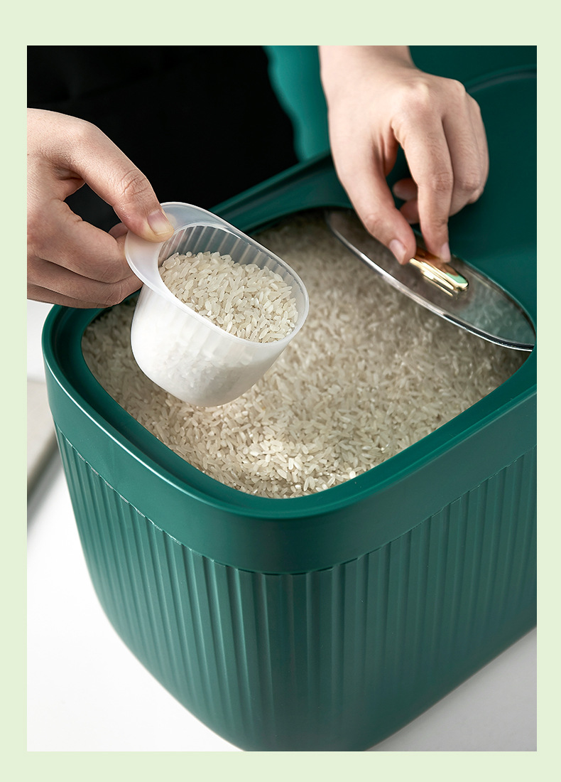 Rice bucket, insect-proof and moisture-proof sealed household rice box, 20-jin storage food-grade flour bucket storage box pic 13