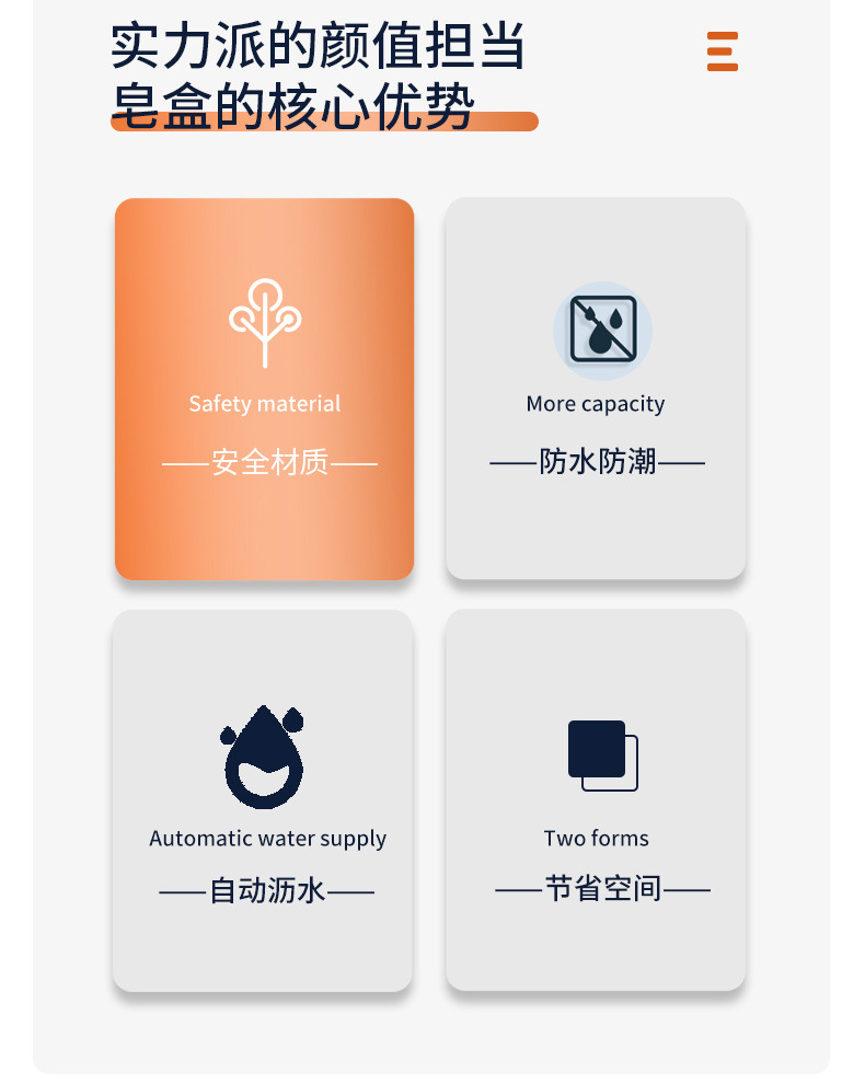 云朵造型壁挂沥水肥皂盒家用卫生间免打孔创意卡通带挂钩香皂盒架详情3