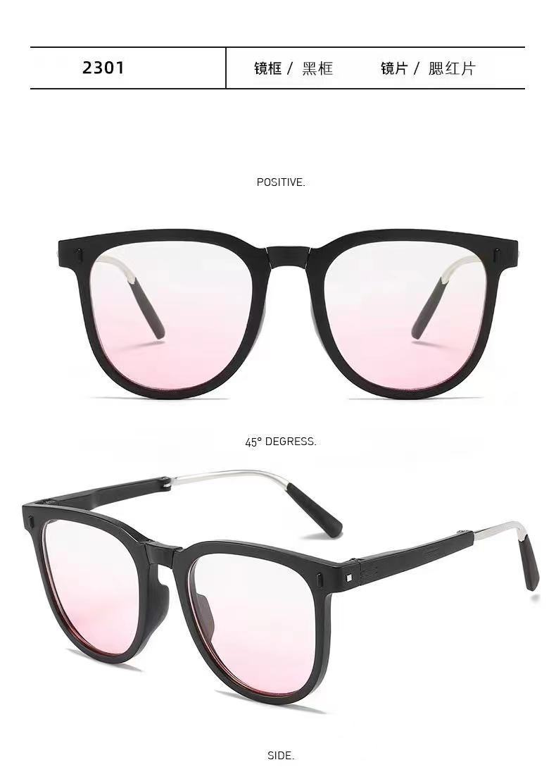 New sunglasses folding sunglasses portable under-focus hat style sunshade sunglasses cushion case polarized glasses pic 6