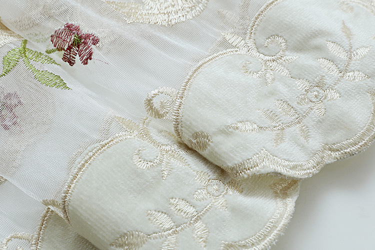 Cross-border exclusive Amazon curtain finished products, American-style embroidered window screens, small curtains, semi-blackout curtains, fabric wholesale pic 17