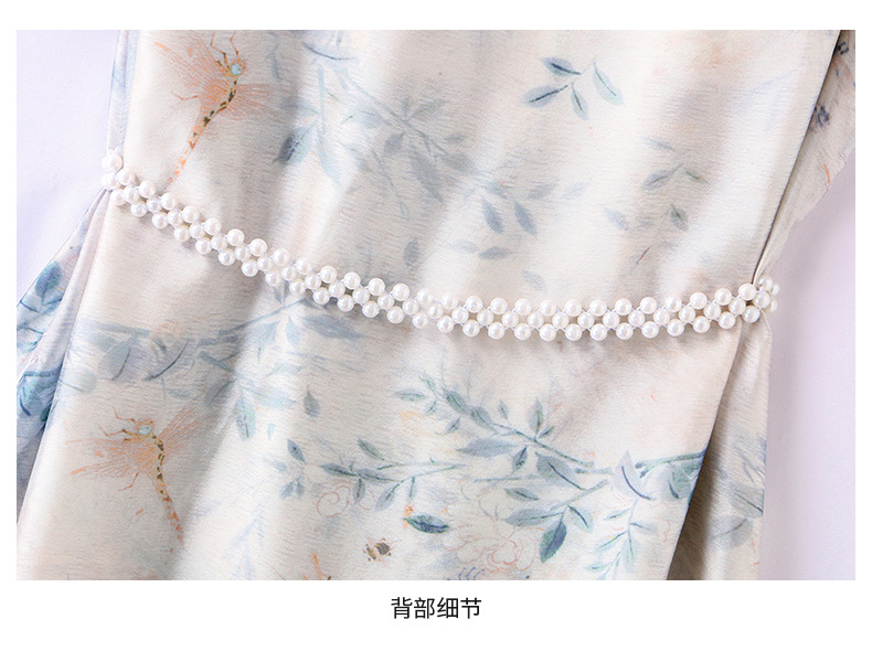 新中式国风改良旗袍连衣裙女夏2023新款显瘦气质中年妈妈薄纱裙子详情32