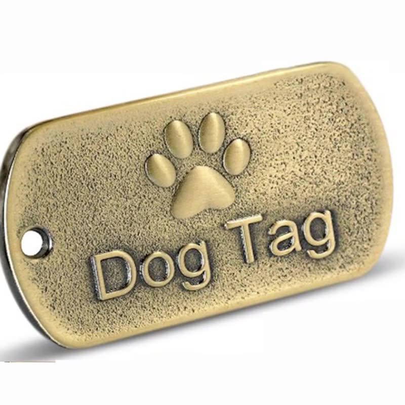 Retro-style pet collar pendant, anti-loss engraved dog tag, ancient bronze aged pet pendant accessory pic 2