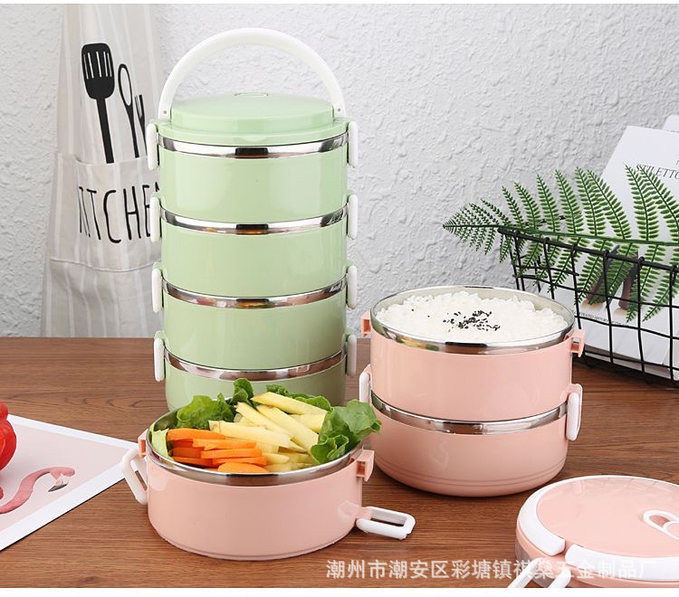 不锈钢学生上班族便当盒保温饭盒创意保温桶大容量便携详情12