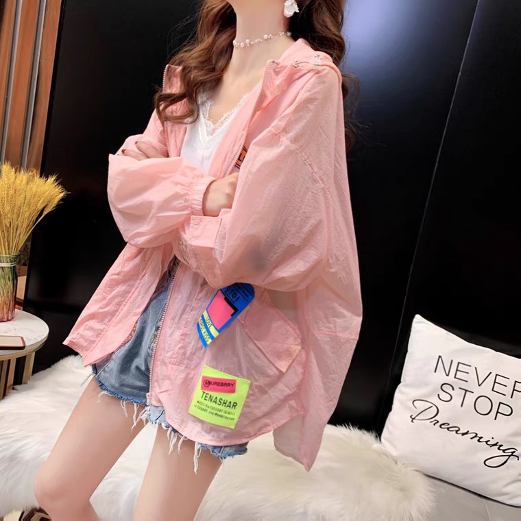 Candy-colored sun-protective clothing for women, mid-length summer 2021 new style loose light jacket, breathable sun-protective shirt, sun-protective clothing pic 11