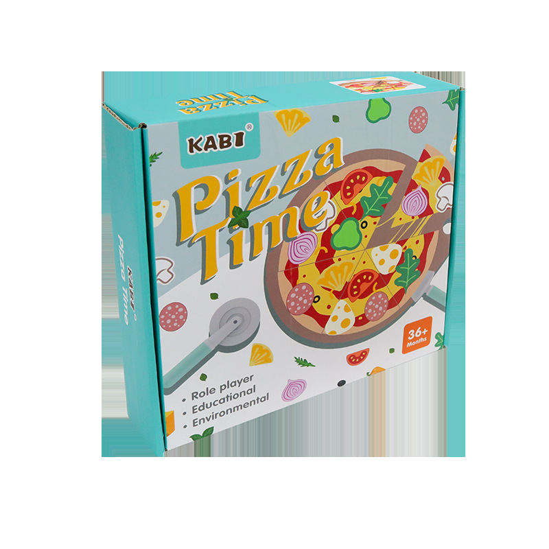 跨境儿童益智玩具木制幼儿园过家家厨房仿真水果蔬菜披萨切切乐详情3