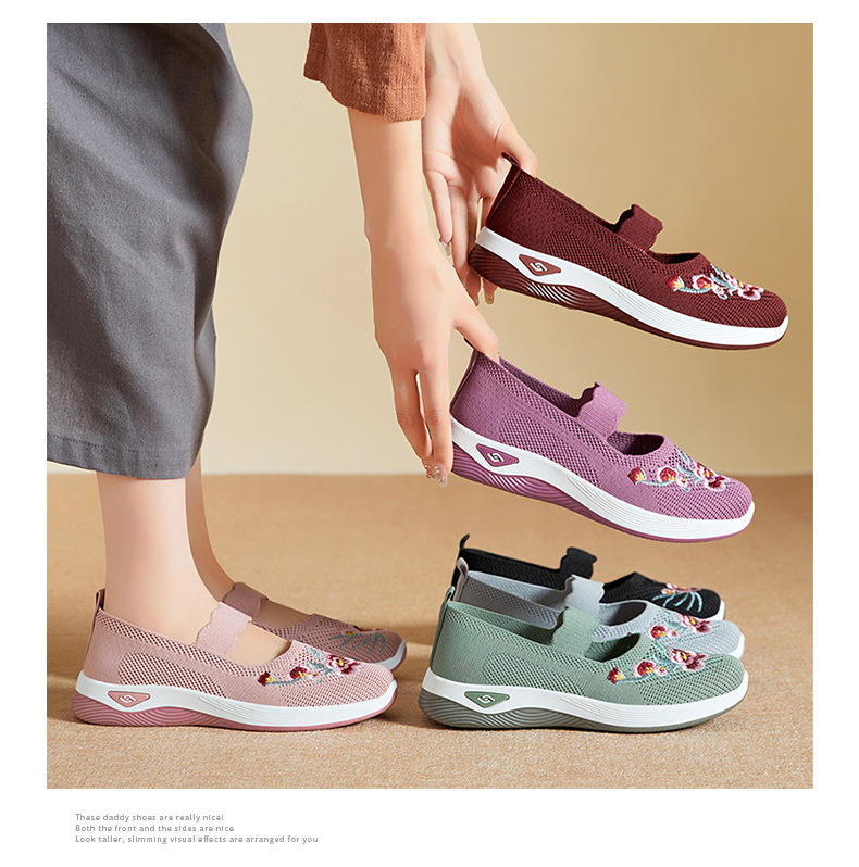 跨境外贸新款一脚蹬妈妈鞋软底轻便休闲女鞋shoes批发老北京布鞋详情5