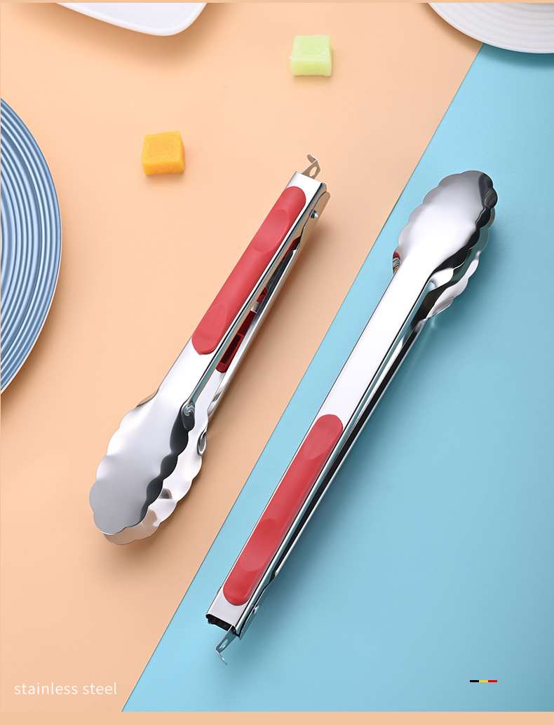 不锈钢食品夹菜夹子厨房家用烤肉夹麻辣烫面包夹烧烤夹牛排食品夹详情10