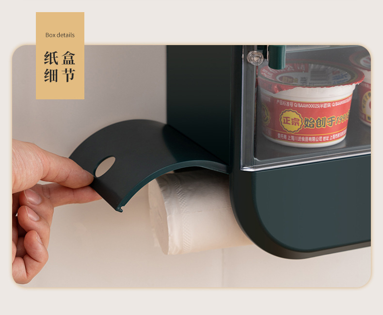 The multi-functional drawer-type seasoning box for the kitchen, the wall-mounted kitchen storage rack without drilling holes, and the double-knife chopstick storage rack pic 16