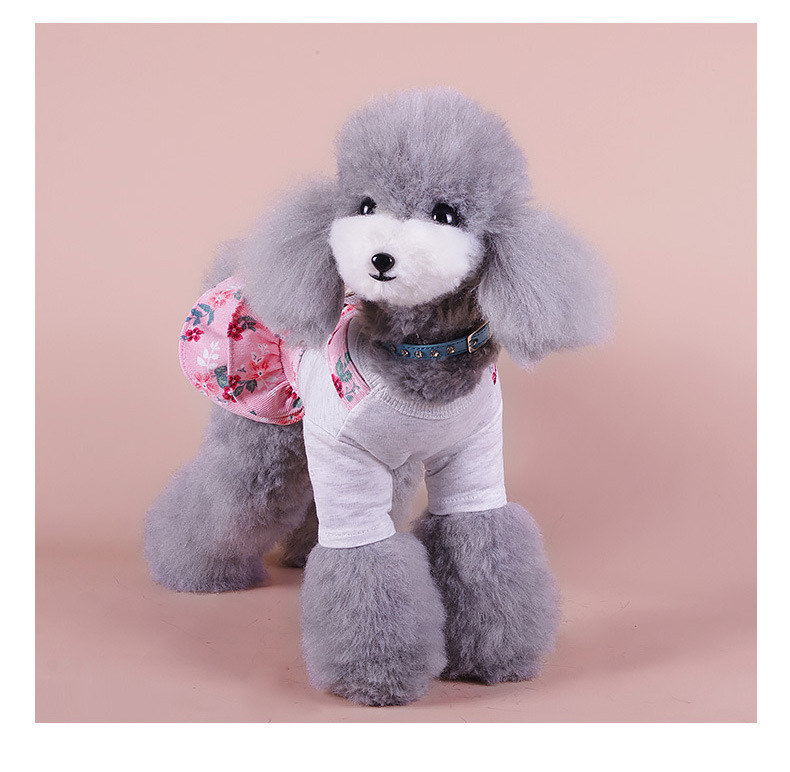 Cute and playful princess-style dog dress, thin, breathable and comfortable pet carrier dress for spring and summer pic 8
