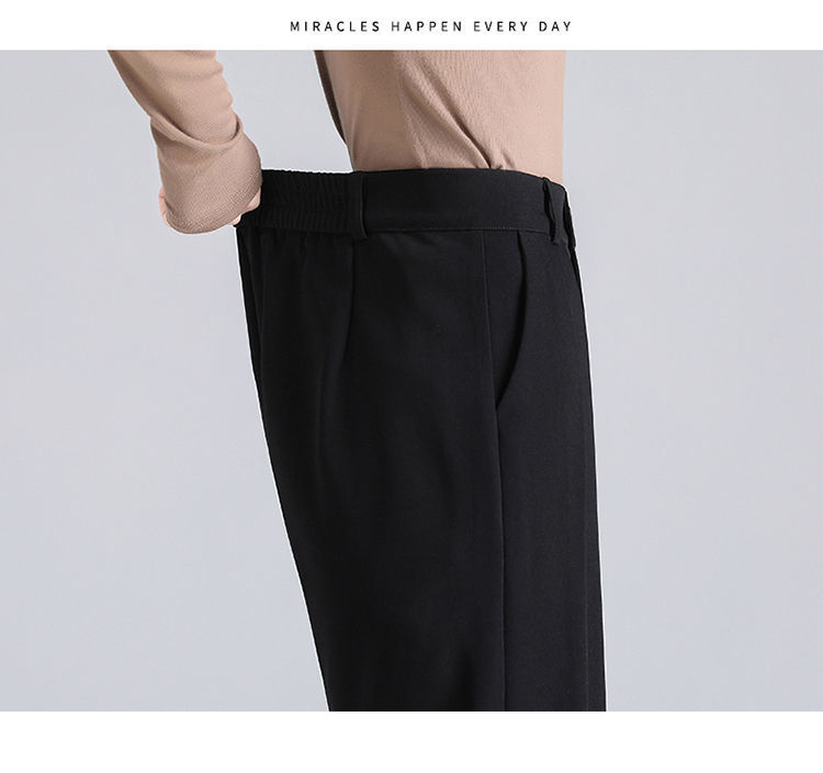 Ice Silk suit pants for women in Spring/Summer 2022: High-waisted, drape, thin, petite, cigarette tube pants, Harun pants, radish pants, nine-inch pants pic 27