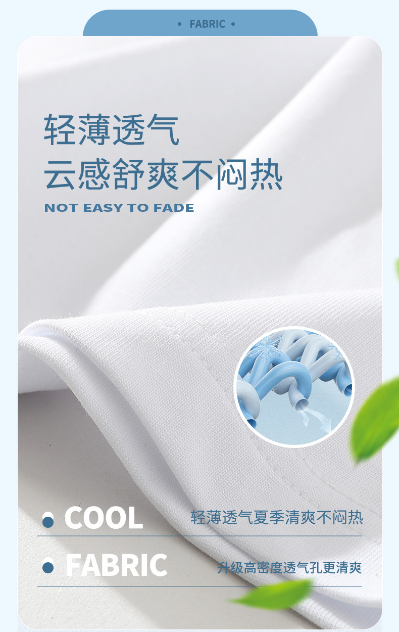 Summer short-sleeved T-shirt for men, a trendy brand, off-the-shoulder breathable casual thin half-sleeve T-shirt, round-neck five-quarter sleeve T-shirt for men pic 3