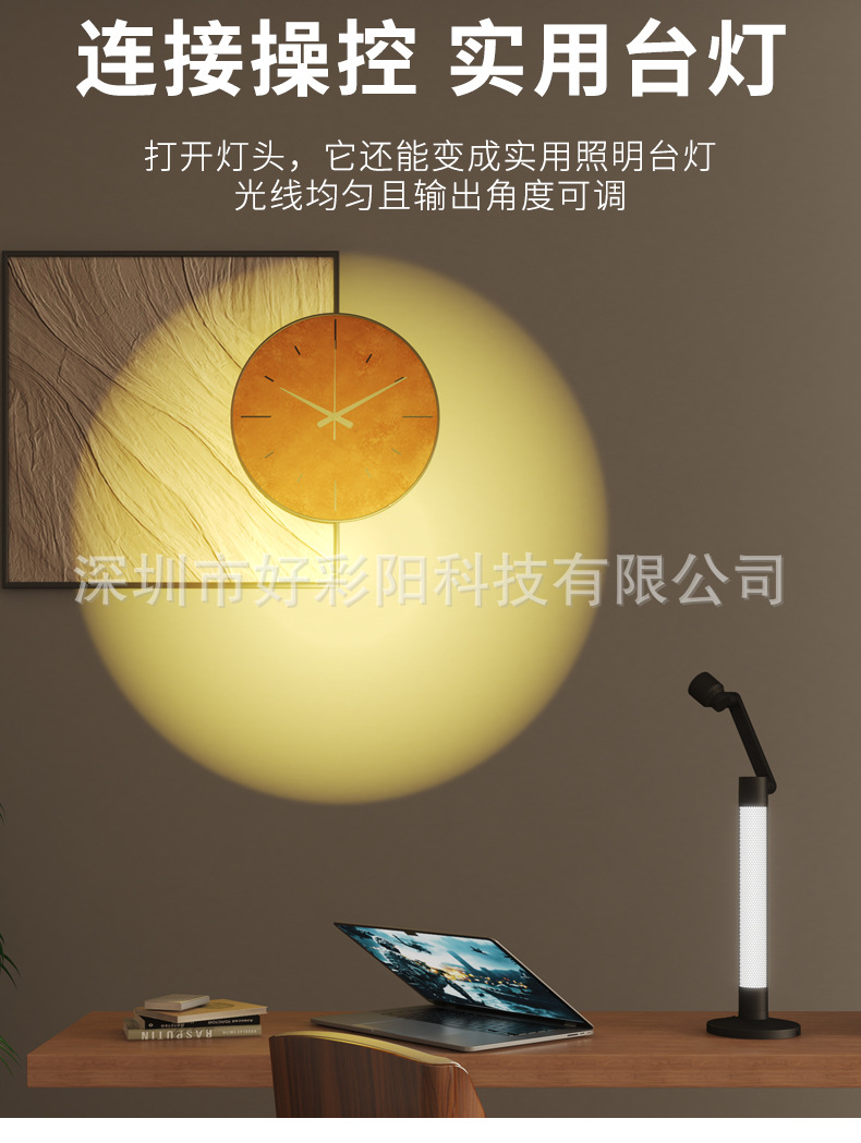 APP智能氛围台灯桌面阅读灯智能涂鸦WiFi床头小夜灯可旋转氛围灯详情13