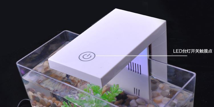 创意桌面水族箱USB迷你小型观赏金龙鱼亚克力生态鱼缸儿童节礼物详情10