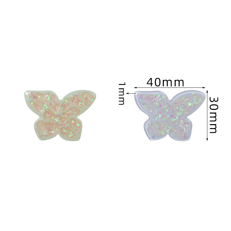 DIY acrylic epoxy resin colorful butterfly piece earrings, pendants, handcrafted materials, bulk goods and accessories wholesale pic 1