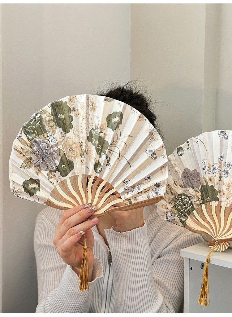 中国风水墨折扇新中式古典复古旗袍道具夏季随身便携古风折叠扇子详情33