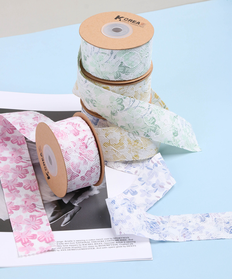 Floral lace ribbons, ribbons, hair accessories, bow shoes, flower straw hats, cake baking gift boxes, floral art, flower shops, ribbons pic 3