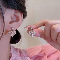 六对装925银针珍珠爱心套装耳钉女小香风气质简约网红耳环耳饰品详情4