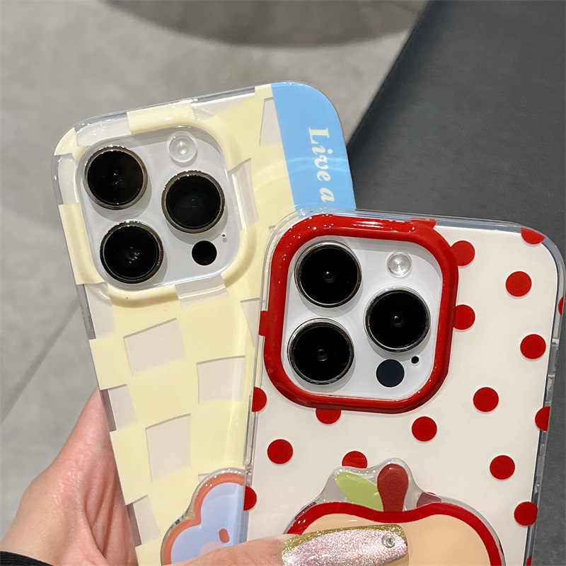 夏日清新波点双层适用iPhone15ProMax苹果14/13/12手机壳新款防摔详情8